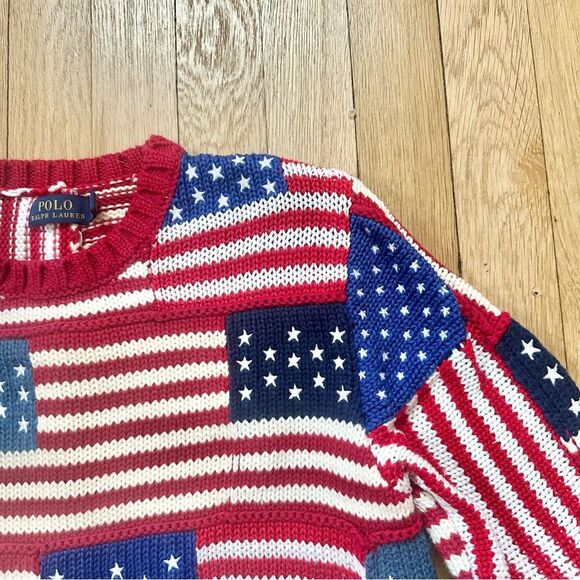 Polo Ralph Lauren | rare patchwork flag sweater new without tags - Picture 5 of 6